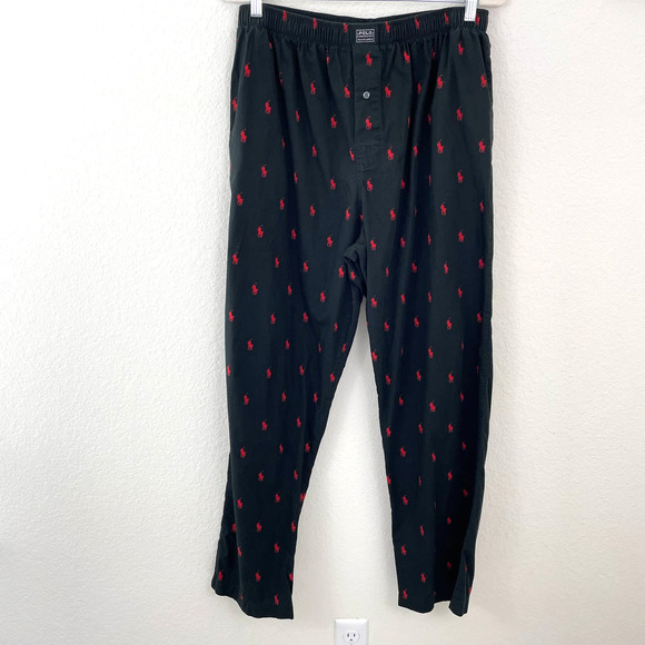 Polo Ralph Lauren Other - Polo Ralph Lauren Men's 100% Cotton Pony Print Sleep Lounge Pants Black Size L
